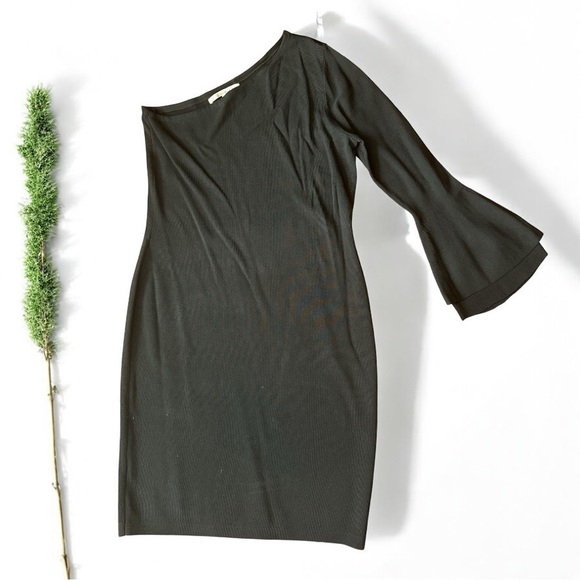 RACHEL Rachel Roy Plus Size Black One-Shoulder Cocktail Dress - Picture 1 of 6